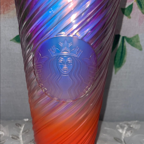 Starbucks Red and Purple Swirl Tumbler with Straw - Picture 2 of 5